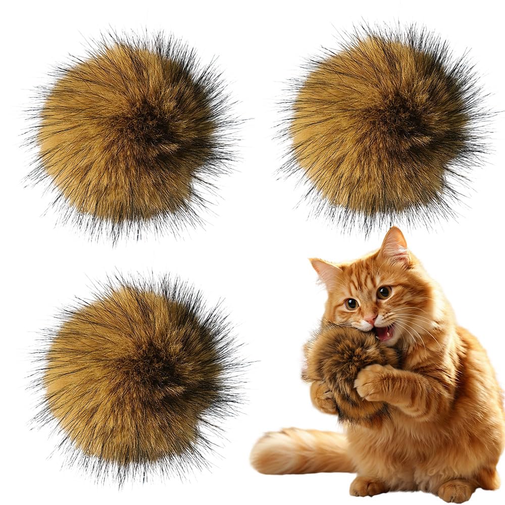 PurrPuffs™ Catnip Rabbit Fur Balls (3-Pack)