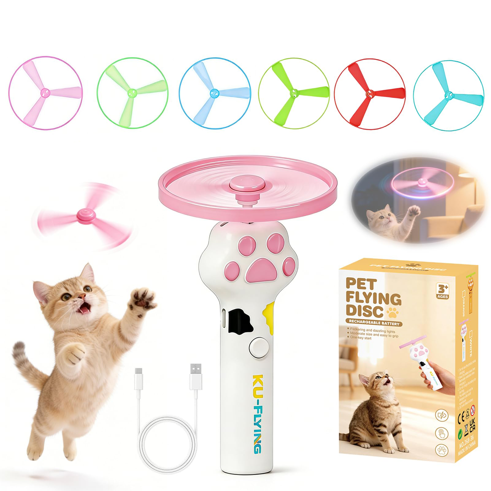 ZoomFly™ Rechargeable Cat Toy Launcher